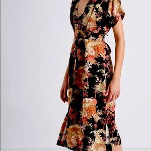 CURRENT/ ELLIOTT THE RETRO DRESS BAMBOO FLORAL NEW